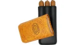Partagas Classic Cigar Case Læder orange og sort 3 stk.