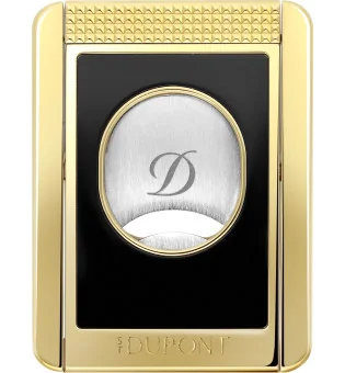 S.T. Dupont dobbeltbladet cigartrimmer med cigarholder, sort og guld 003553
