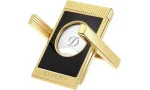 S.T. Dupont dobbeltbladet cigartrimmer med cigarholder, sort og guld 003553