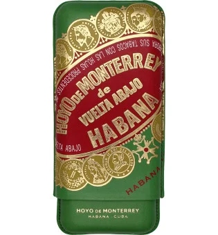 Hoyo de Monterrey cigaretui i læder, 3 cigarer