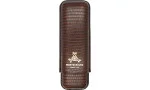 Montecristo cigaretui i læder, brun, til 2 cigarer