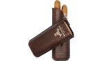 Montecristo cigaretui i læder, brun, til 2 cigarer