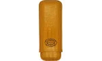 Partagas cigaretui i læder, sennepsfarvet, til 2 cigarer