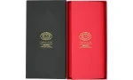 Partagas Series læderetui sort og rødt med gyldent logo