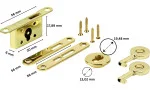 Humidor Swing bolt Lock Standard sæt guld foto 5