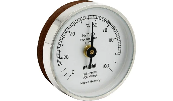 adorini hygrometer i sølv med tætning