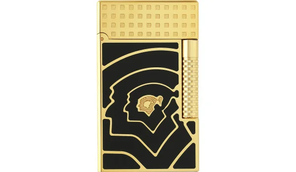 S.T. Dupont Le Grand Lighter Cohiba 60 sort og guld C23472CL