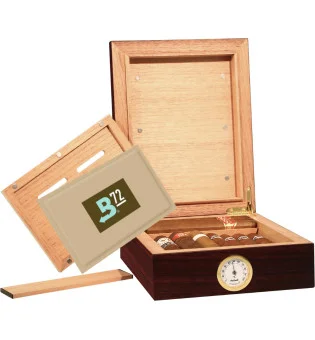 BigSmoke Humidor Mini brun inkl. Boveda-pakke 72%