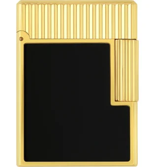 S.T. Dupont Ligne 1 Lighter Sort lak Guldfarvet C14120