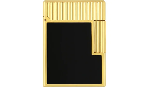 S.T. Dupont Ligne 1 Lighter Sort lak Guldfarvet C14120