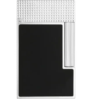 S.T. Dupont Ligne 2-lighter i palladium og mat sort C16602N
