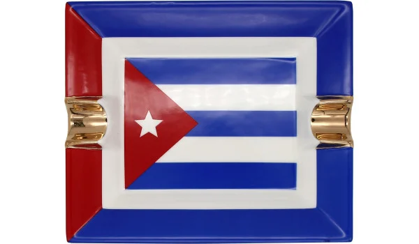 Cigaraskebæger i keramik Cubansk flag foto 3
